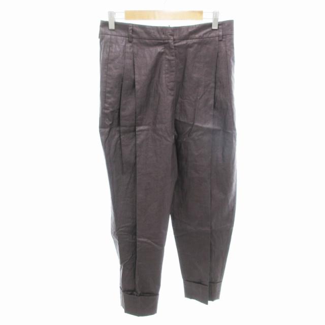 未使用品 ファビアナフィリッピ FABIANA FILIPPI テーパードパンツ ロング丈 ジップフライ 42 白系 ホワイト イタリア製 ストレッチ 綿 中古未使用品 FABIANA FILIPPI ファビアナフィリッピ カシミヤ混