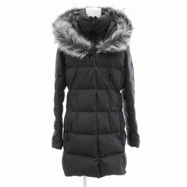 【中古】ザノースフェイス THE NORTH FACE ダウンコート ジャケット フェイクファー ロゴ M 黒 ブラック NJ1DK82B