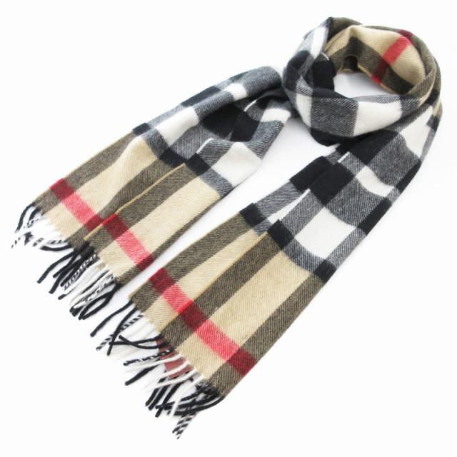 【中古】未使用品 ジョシュアエリス Joshua Ellis タグ付き マフラー フリンジ カシミヤ ベージュ /AE ■GY19 レディース