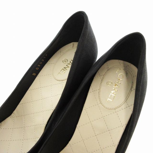 CHANEL シャネル パンプス カーフ 黒 レディース中古 楽天スーパーセール！中古良品 シャネル パテント