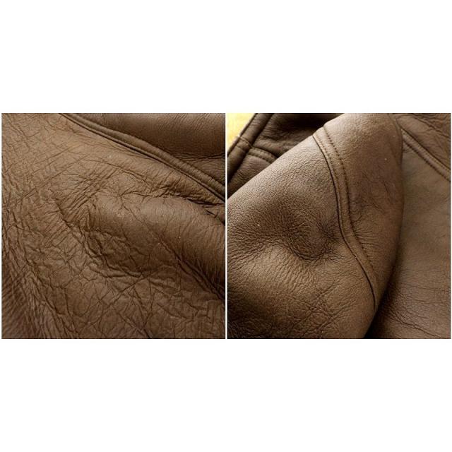 【中古】JOHNS HAMER OCTOPUS ARMY ヴィンテージ ムートン レザー ダッフルコート フード シープスキン L こげ茶 中古】JOHNS HAMER OCTOPUS ARMY ヴィンテージ ムートン レザー