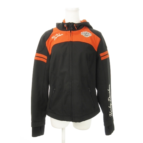 【中古】ハーレーダビッドソン GENUINE MOTORCLOTHES ミス エンスージアスト ソフトシェル ジャケット バイク S 黒