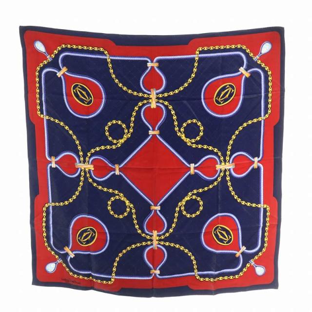 Cartier カルティエ スカーフ アニマル柄 箱付 Cartierスカーフ Cartier カルティエ スカーフ アニマル柄 箱付