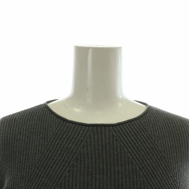 【中古】ザロウ THE ROW リブ ニット セーター シルク コットン 長袖 クルーネック 絹 綿 S グレー レディース 中古】ザロウ THE ROW リブ ニット セーター シルク コットン 長袖