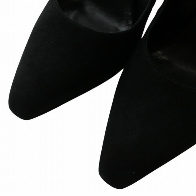 【中古】ボッテガヴェネタ BOTTEGA VENETA パンプス スエード スクエアトゥ ハイヒール 34 21cm 黒 ブラック 中古】ボッテガヴェネタ BOTTEGA VENETA パンプス スエード スクエア