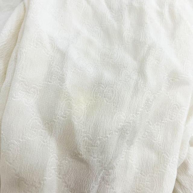 【中古】グッチ GUCCI シャツ ブラウス 長袖 ロゴ ステンカラー GG 絹 シルク 36 XS アイボリー 661738 中古】グッチ GUCCI シャツ ブラウス 長袖 ロゴ ステンカラー GG 絹