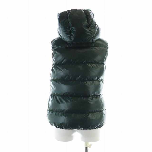 【中古】デュベティカ DUVETICA フェベ FEBE ダウンベスト ジップアップ フルジップ フード ロゴ 38 S 緑 グリーン 中古】デュベティカ DUVETICA フェベ FEBE ダウンベスト ジップアップ