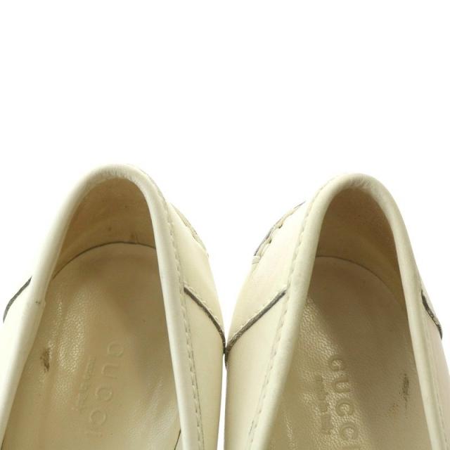 中古】グッチ GUCCI バンブー パンプス レザー スクエアトゥ  