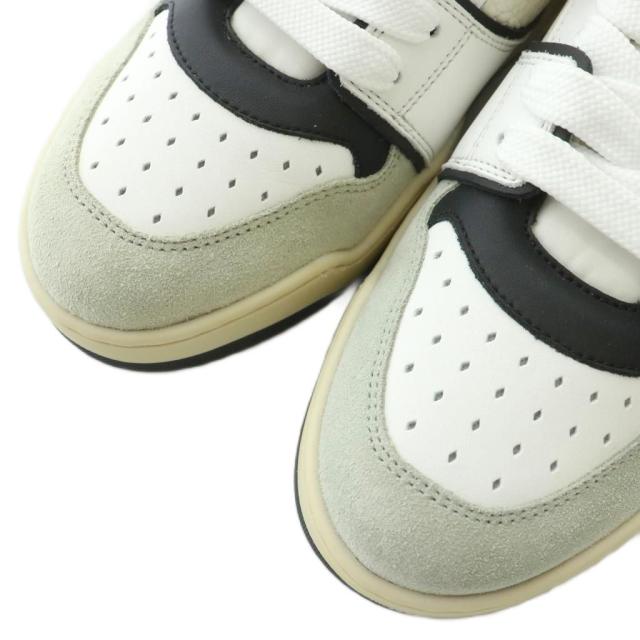 【中古】ディースクエアード DSQUARED2 Spiker スニーカー レザー スエード ローカット ロゴ 刺繍 39 24.5cm 白