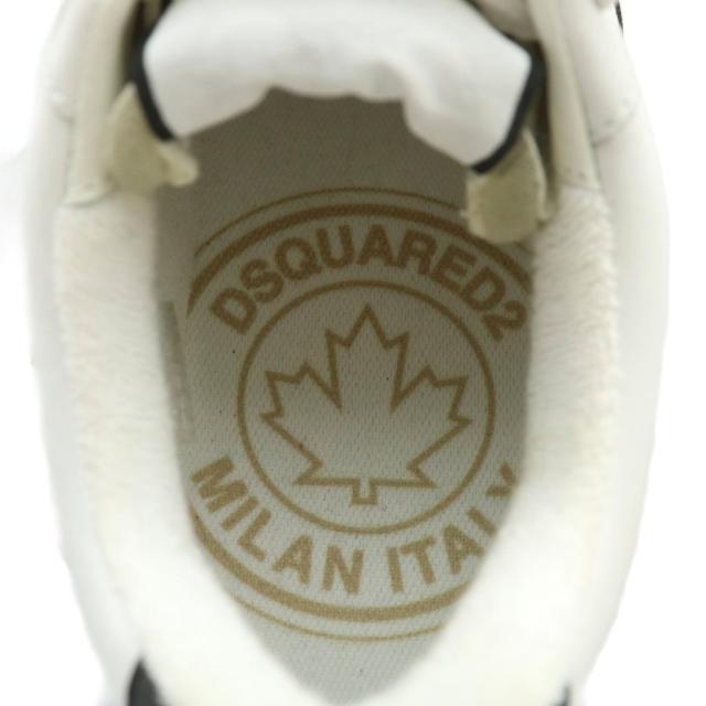 【中古】ディースクエアード DSQUARED2 Spiker スニーカー レザー スエード ローカット ロゴ 刺繍 39 24.5cm 白