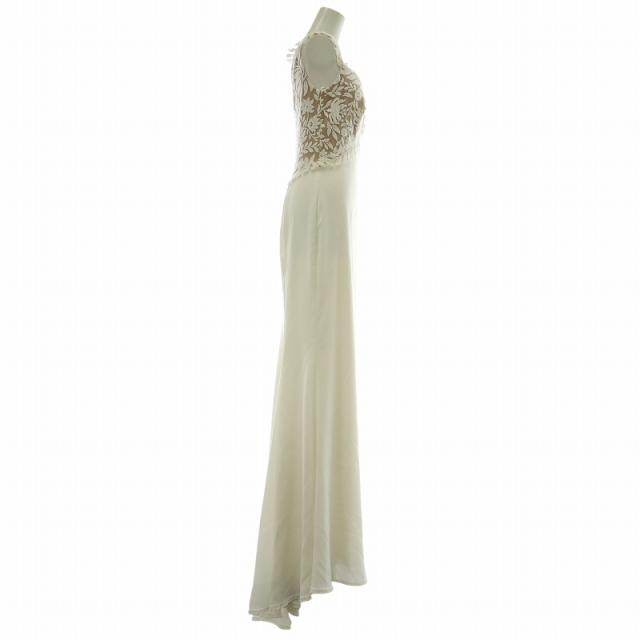 【中古】タダシショージ TADASHI SHOJI ドレス ワンピース ノースリーブ ロング レース 0 XXS 白 BNQ20118LBR