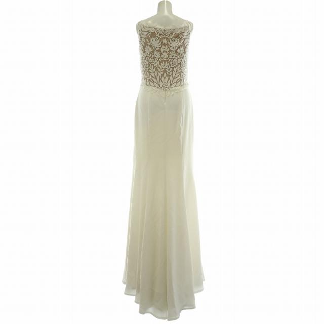 【中古】タダシショージ TADASHI SHOJI ドレス ワンピース ノースリーブ ロング レース 0 XXS 白 BNQ20118LBR