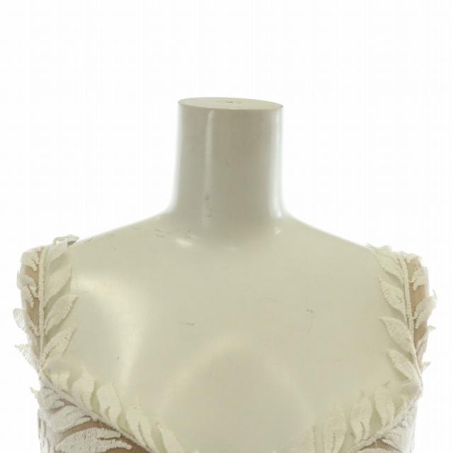 【中古】タダシショージ TADASHI SHOJI ドレス ワンピース ノースリーブ ロング レース 0 XXS 白 BNQ20118LBR