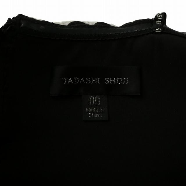 【中古】タダシショージ TADASHI SHOJI ドレス ワンピース ベアトップ ロング 水玉 ドット柄 00 黒 白 BOJ20237L_3