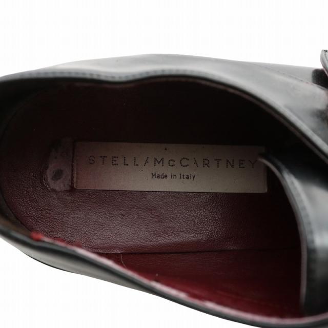 【中古】STELLA McCARTNEY ローファー ドレスシューズ レザー 厚底 シャークソール スタッズ 38 24.5cm 黒 392330