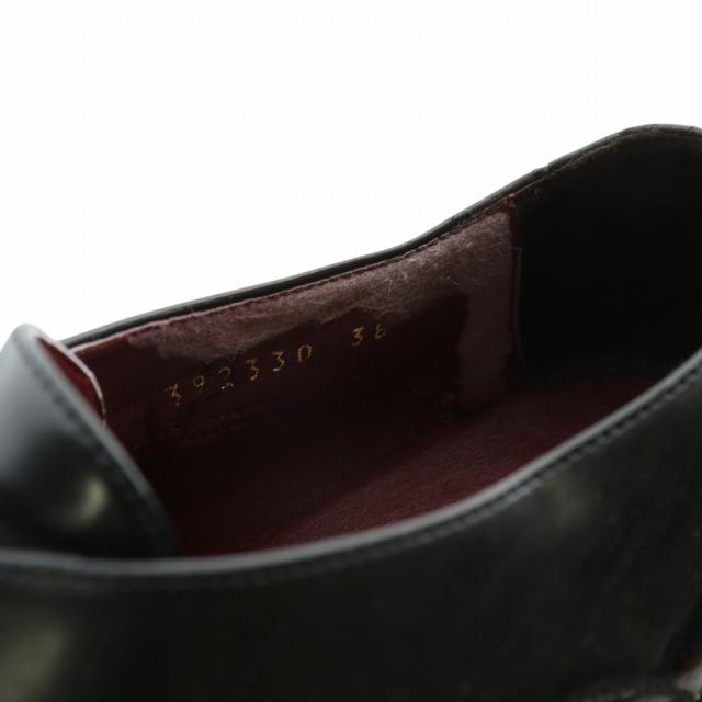 【中古】STELLA McCARTNEY ローファー ドレスシューズ レザー 厚底 シャークソール スタッズ 38 24.5cm 黒 392330