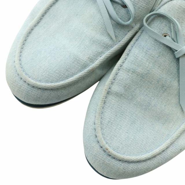 中古】エルメス HERMES デッキシューズ モカシン スリッポン デニム