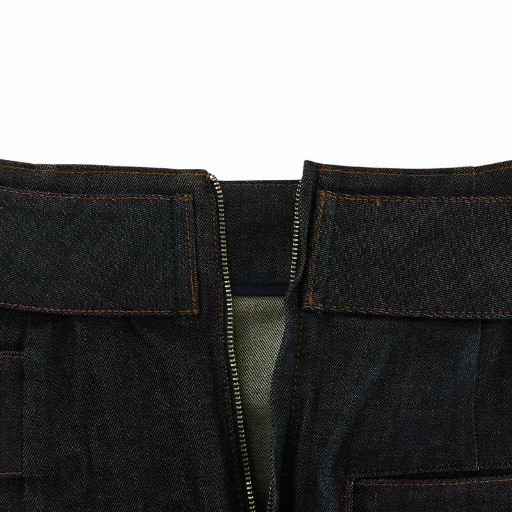 中古】シクラス CYCLAS デニムスカート プリーツ ロング ベルト ジップ  