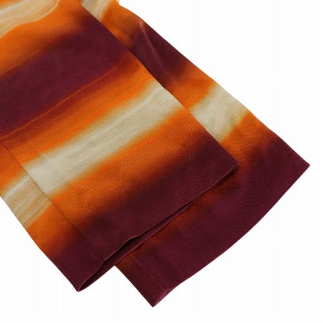 【中古】PRADA ワンピース ドレス 絹 シルク 七分袖 ロング ボーダー グラデーション ベルト 40 M オレンジ 紫 中古】PRADA ワンピース ドレス 絹 シルク 七分袖 ロング ボーダー