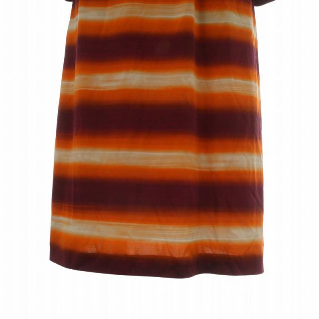 中古】PRADA ワンピース ドレス 絹 シルク 七分袖 ロング ボーダー