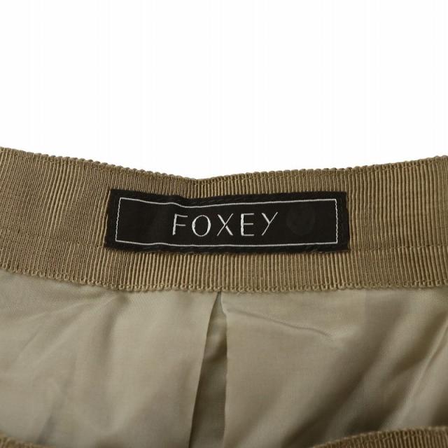 中古】FOXEY 24年製 Jeanne フレアスカート 絹 シルク ひざ丈 レース  