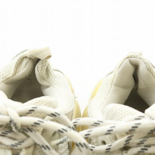 【中古】バレンシアガ BALENCIAGA Triple S スニーカー レザー メッシュ ローカット 厚底 ロゴ 刺繍 37 24.5cm 白