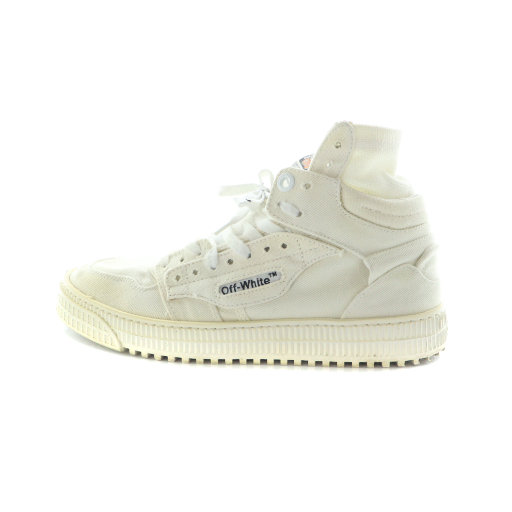 【中古】オフホワイト OFF WHITE ハイカットスニーカー シューズ 靴 ロゴ キャンバス 42 26.5cm 白 ホワイト