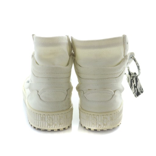 【中古】オフホワイト OFF WHITE ハイカットスニーカー シューズ 靴 ロゴ キャンバス 42 26.5cm 白 ホワイト