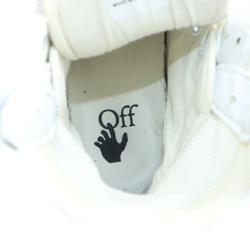 【中古】オフホワイト OFF WHITE ハイカットスニーカー シューズ 靴 ロゴ キャンバス 42 26.5cm 白 ホワイト