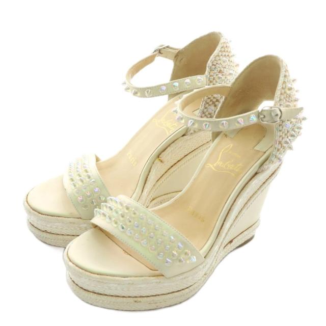 中古】Christian louboutin サンダル オープントゥ ウェッジソール