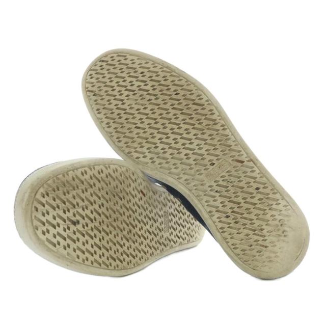 【中古】エルメス HERMES スリッポン スニーカー スエード メッシュ ローカット ラウンドトゥ ロゴ 41.5 26.5cm 紺