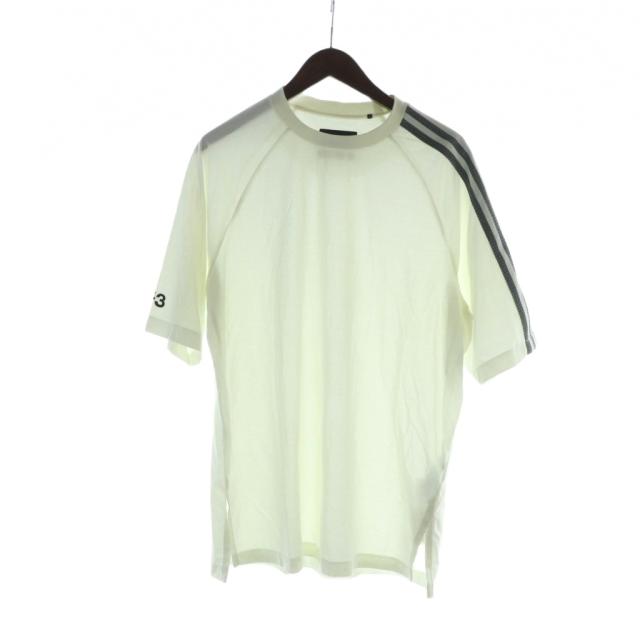 【中古】ワイスリー Y-3 3S SS TEE Tシャツ 半袖 カットソー ロゴ S 白 ホワイト IR6265 ■GY19 /MQ メンズ