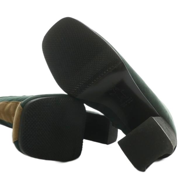 中古】MARNI ショートブーツ スエード スクエアトゥ チャンキーヒール