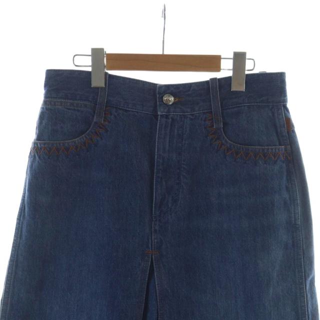 中古】クロエ CHLOE ドッキング デニムスカート ロング ロゴ