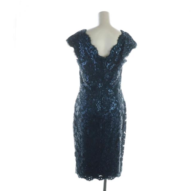 【中古】タダシショージ TADASHI SHOJI ワンピース ドレス スパンコール ミドル ロゴ 4 L 青 ブルー 紺 ネイビー 中古】タダシショージ TADASHI SHOJI ワンピース ドレス スパンコール