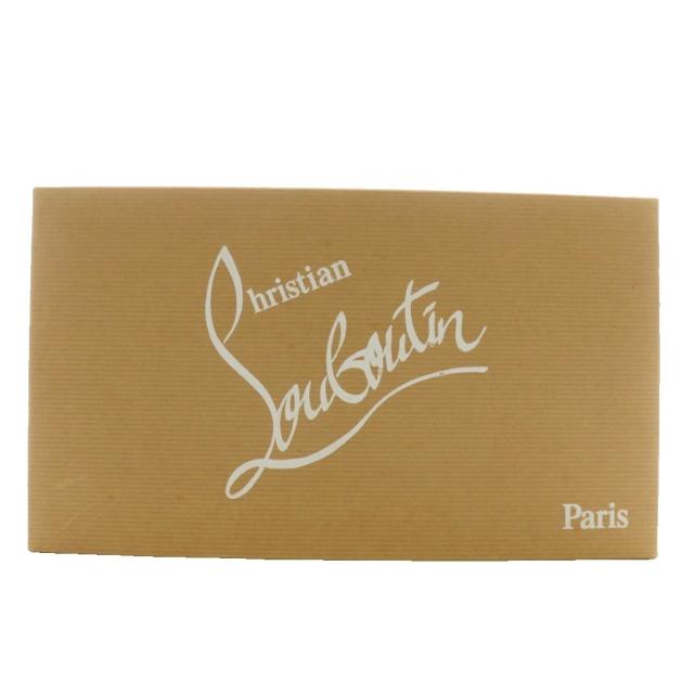 【中古】Christian louboutin パンプス パイソン レザー オープントゥ ハイヒール リボン 34.5 21.5cm 茶色