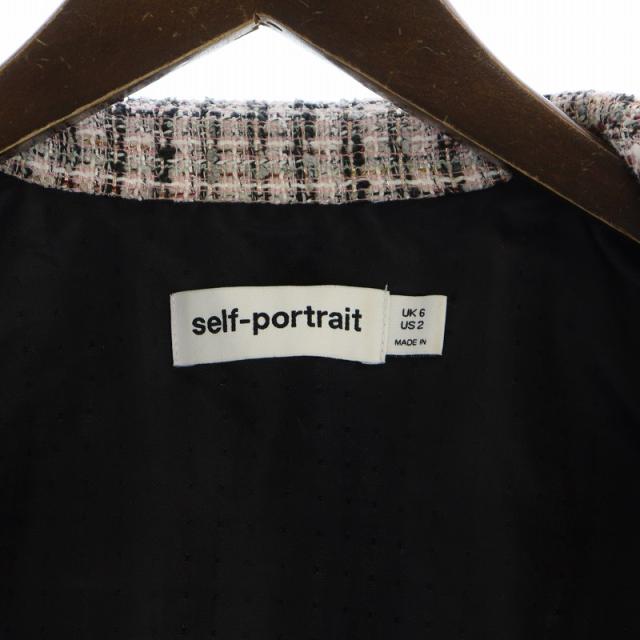 中古】セルフポートレイト ジャケット ミックス プリーツ ワンピース