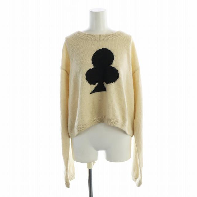 【中古】エムエムシックス メゾンマルジェラ MM6 Maison Margiela ニット セーター 長袖 ロゴ クロップド