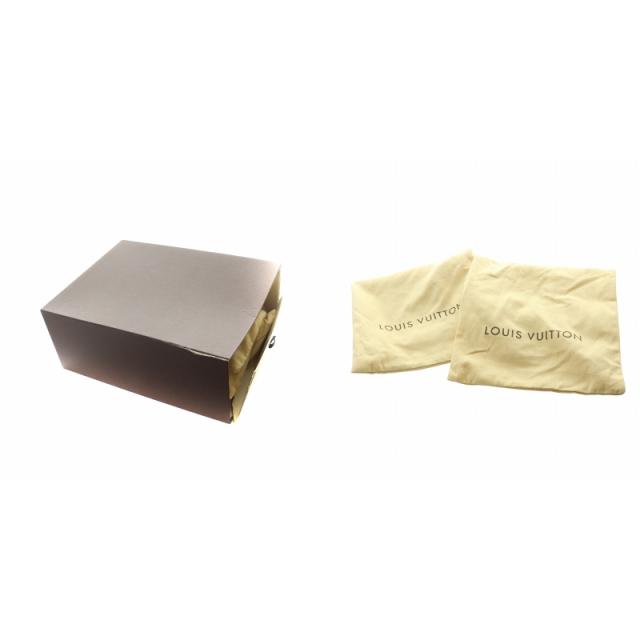 【中古】ルイヴィトン LOUIS VUITTON ショートブーツ ウェッジソール ロゴ スエード 金プレート 37.5 24.5cm 黒