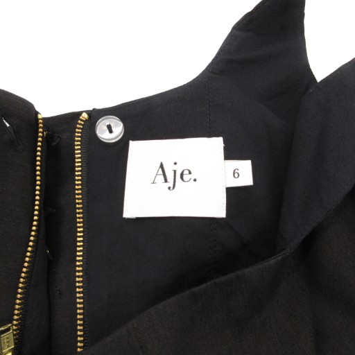 【中古】アジェ Aje オーデットプリーツミディドレス Audette Pleated Midi Dress ノースリーブワンピース ロング 6