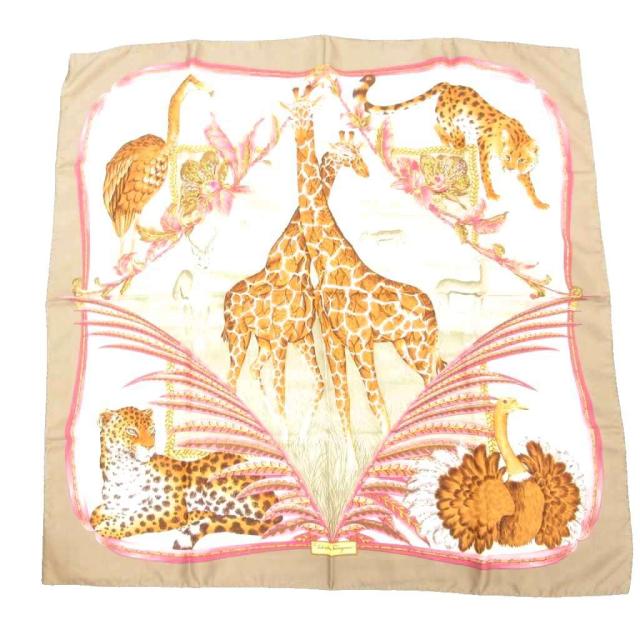 中古】サルヴァトーレフェラガモ Salvatore Ferragamo 大判 スカーフ