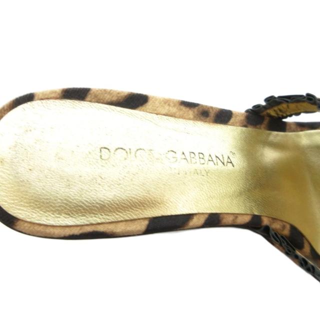 【中古】ドルチェ&ガッバーナ サンダル ウェッジソール レオパード ヒョウ柄 茶 ブラウン /BS ■GY19 レディース 中古】ドルチェ&ガッバーナ サンダル ウェッジソール レオパード