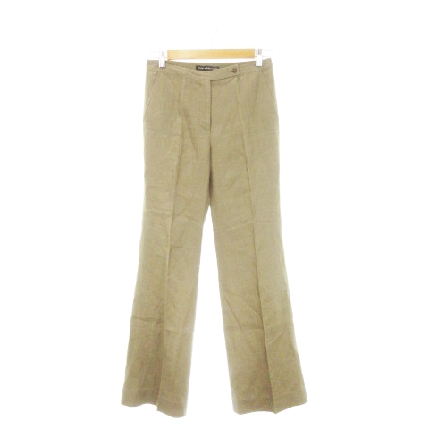 【中古】バレンシアガ BALENCIAGA パンツ スラックス フレア センタープレス 36 S 茶 ブラウン カーキ /AH8 ■GY19