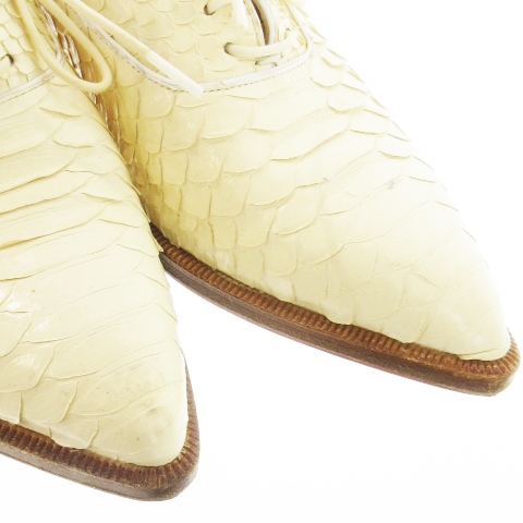 中古】クリスチャンルブタン レザーシューズ 革 パイソン レースアップ