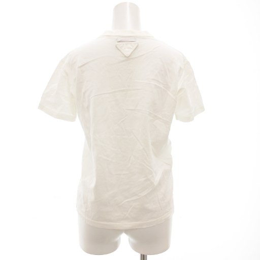 【中古】プラダ PRADA Tシャツ カットソー 半袖 クルーネック 三角タグ S 白 ホワイト /GV ■GY19 レディース_1
