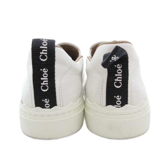 【中古】クロエ CHLOE LAUREN TICA ローレン スリッポン スニーカー レザー 35 22.0cm 白 /UO ■GY19 レディース