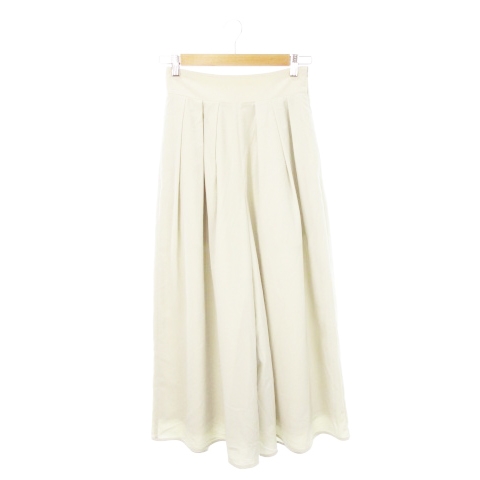 【中古】デイジーリンフォクシー DAISY LIN For FOXEY パンツ ワイド フレア タック エアリー 38 M グレージュ