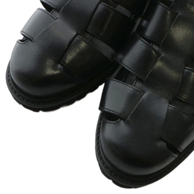 【中古】alfredoBANNISTER グルカサンダル 牛革 レザー ボリュームソール ベルト 43 27.5cm 黒 52461005055