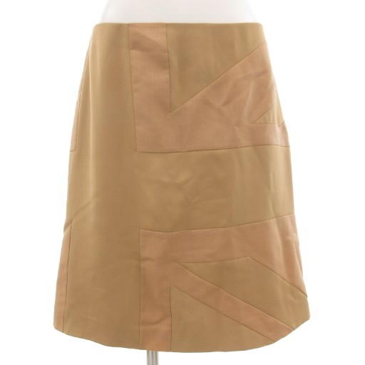 【中古】未使用品 バーバリー ロンドン BURBERRY LONDON タグ付き 変形スカート ひざ丈 40 ユニオンジャック柄