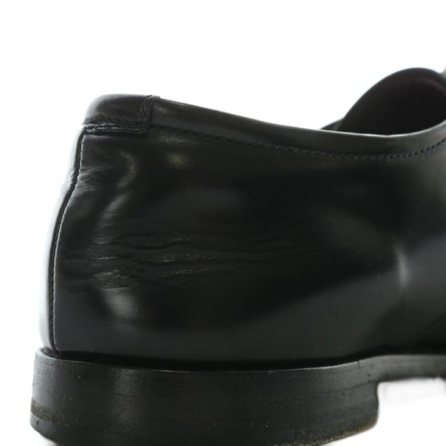 【中古】プラダ PRADA ビジネスシューズ ドレス 革靴 レザー スクエアトゥ ロゴ 6.5 25.5cm 黒 ブラック 1598